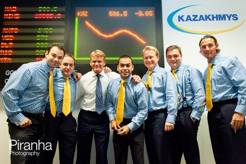 Corporate photography of IPO in London brokers offices.