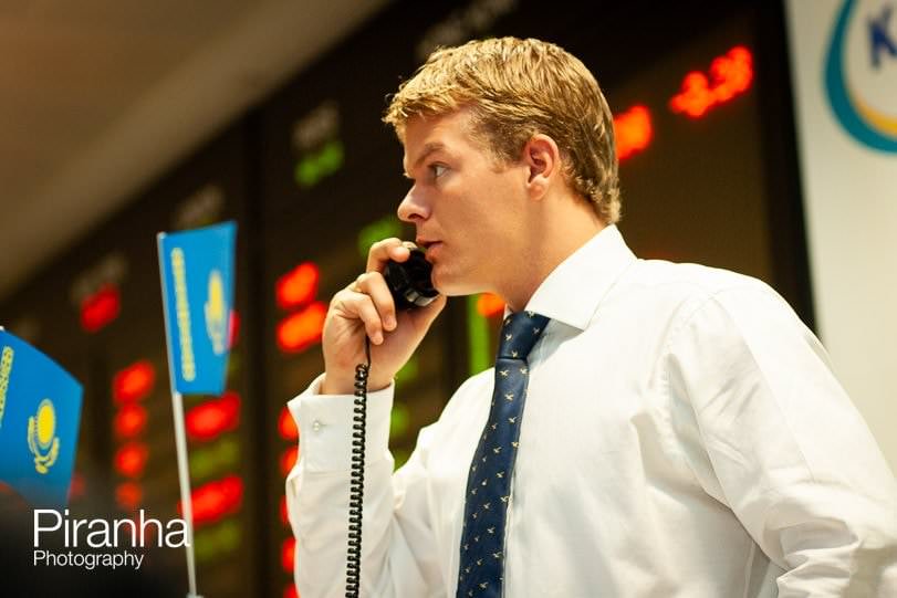 London photographer - coverage of company's flotation at bank's offices.