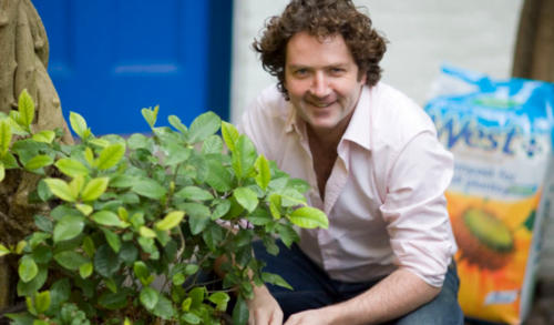 Photograph of gardener commissioned by PR agency