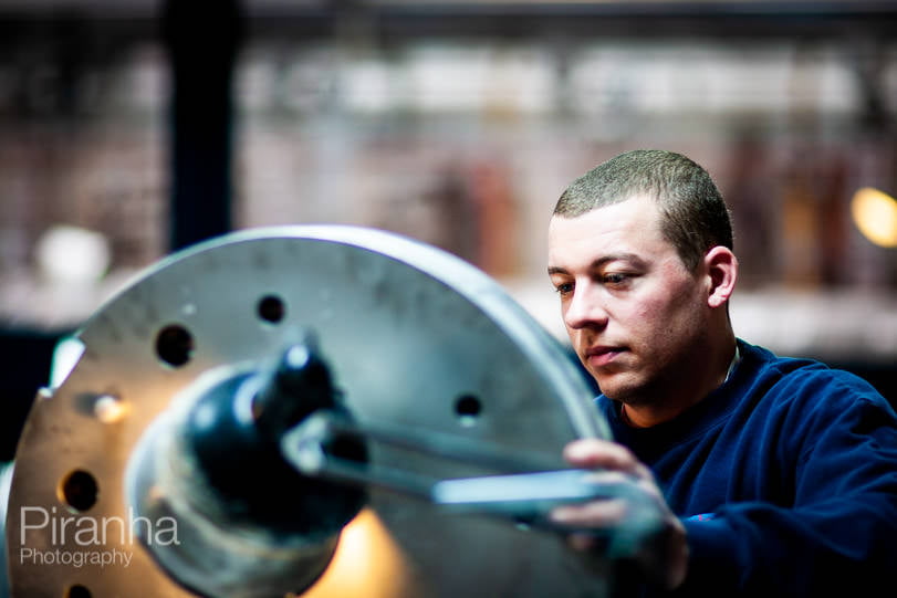 Location Photography for Cognetas Private Equity in Germany at Partner Companies 9 Factory worker photographed in Germany for private equity client.