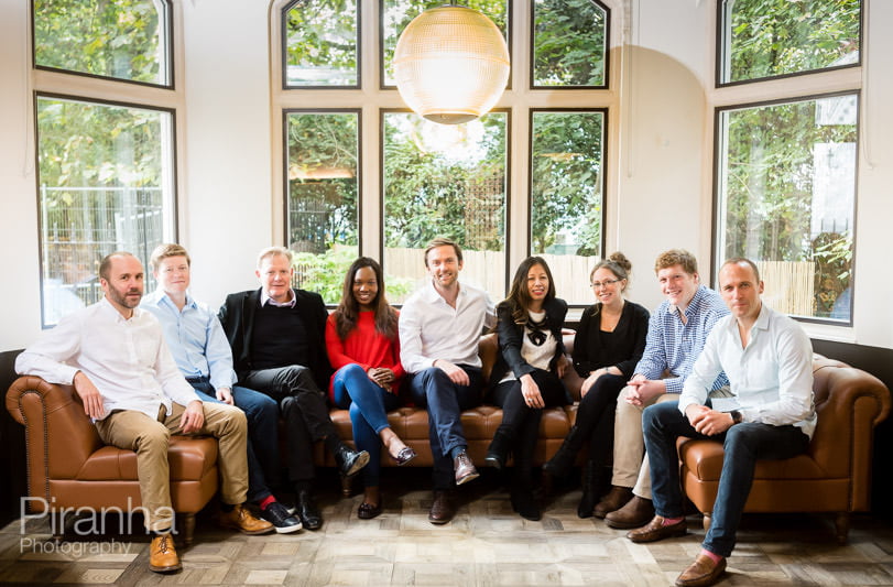 Group photograph of team at company away day