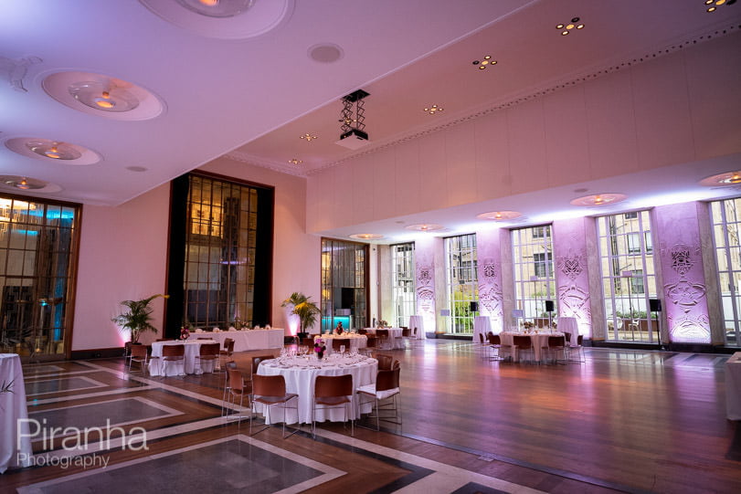 Venue photography of room setups for the Royal Institute of British Architects - RIBA 7 Room set up photograph for RIBA in central London for possible client events