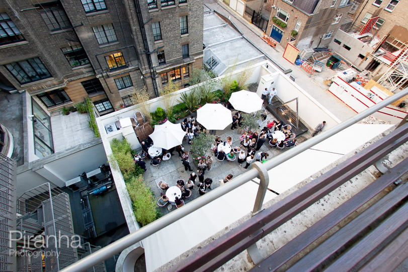 Room set up photograph for RIBA in central London for possible client events terrace