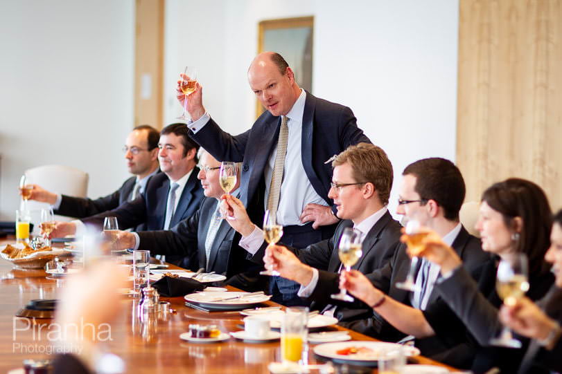 IPO Photography in London for company's flotation - breakfast