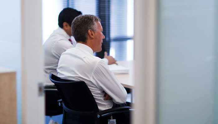 Reportage Photograph taken in Bank's London office for Annual Report