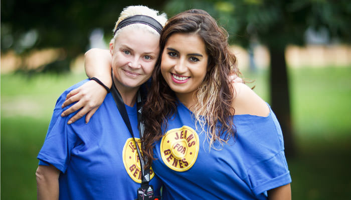 Photograph of Gail Porter in Hyde Park on charity run for Jeans for Genes