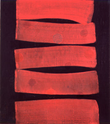 Photograph of Mark Fry's Painting - Red on Black