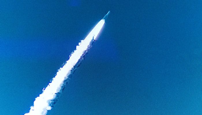 Avanti Photograph of satellit launch during Party in London