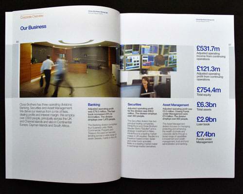 Annual Report Close Brothers - All Photography by Piranha