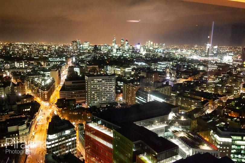 Event photography for PR company of party in London - view of London from window