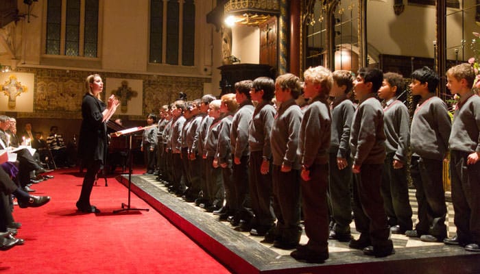 Photographer at Carol Concert - Choir Boys Singing Photographer at Carol Concert - Choir Boys Singing