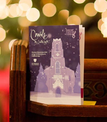 Photograph of the Programme for Carol Service at St Paul's Knightsbridge, London Photograph of the Programme for Carol Service at St Paul's Knightsbridge, London