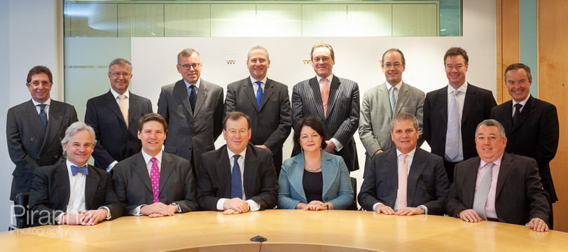board photograph of FTSE100 management meeting