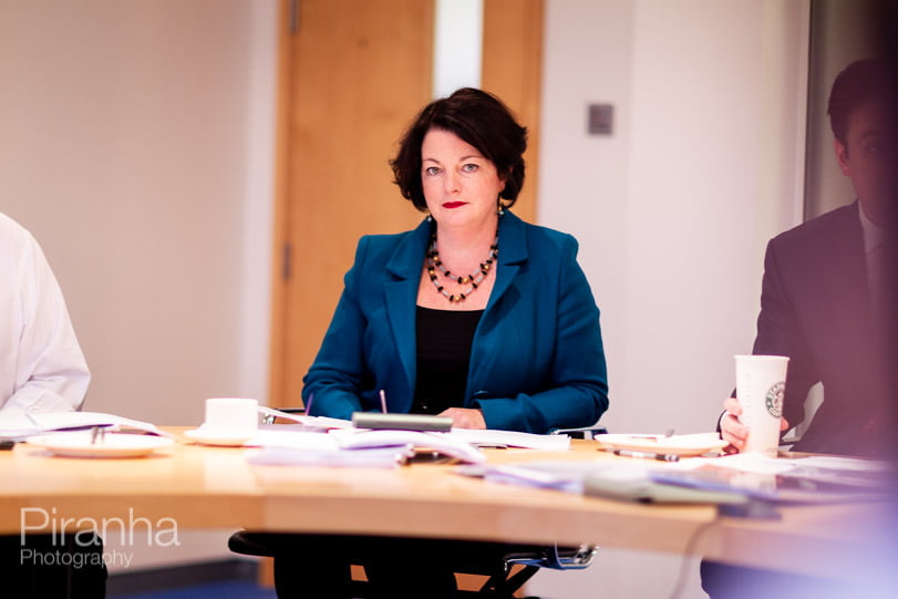 Board photography in working meeting for FTSE100 company