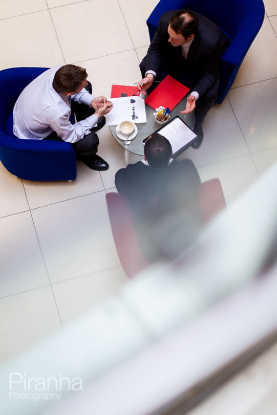 Office photography for London insurance company showing layout