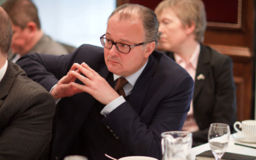 Photograph of breakfast meeting in London