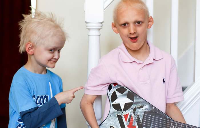 Photograph of children with disorder for charity