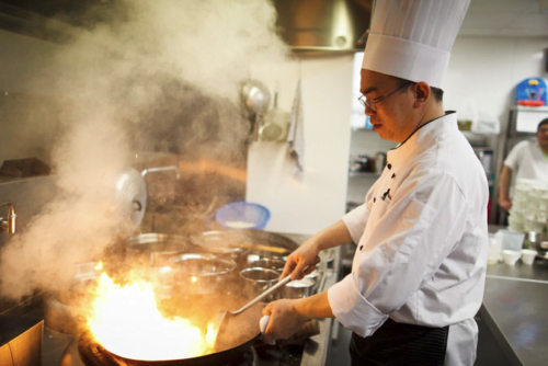 Event photograph of Chinese Chef cooking