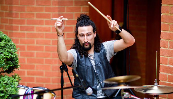 Event Photograph of Drummer at Party in London