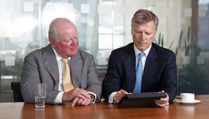 Photography of Chairman and Chief Executive Working in City of London