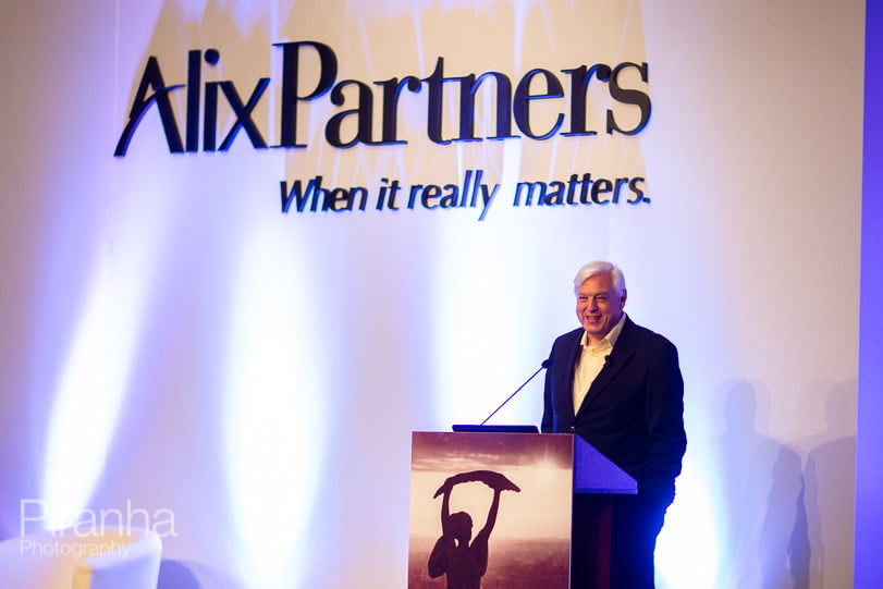 2011 Piranha Best Corporate Photographs 2 John Simpson speaking at corporate conference in Budapest