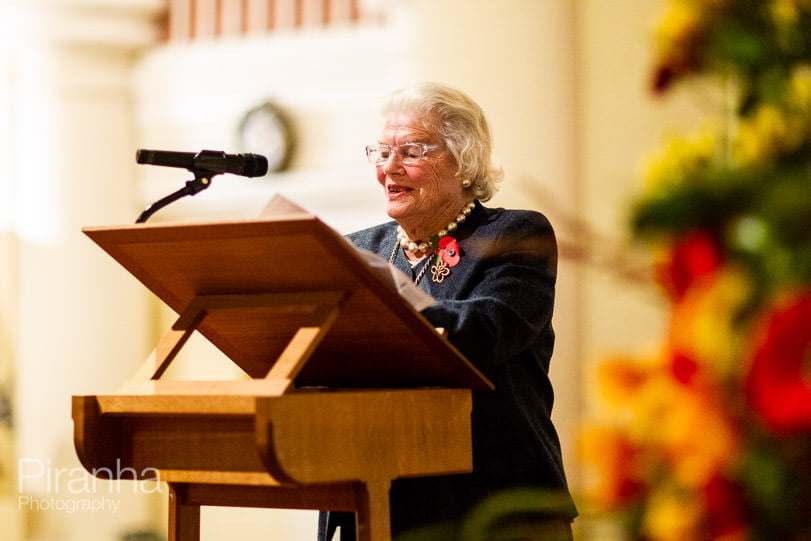 Fundraising Evening for St John's Church Nottinghill - Photography of the Event 13 Lady Soame speaking in London at charity event
