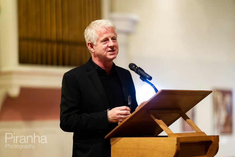 Richard Curtis speaking at Charity event in London