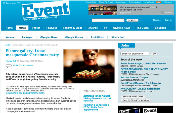 Event Magazine Photograph of Christmas Party in London