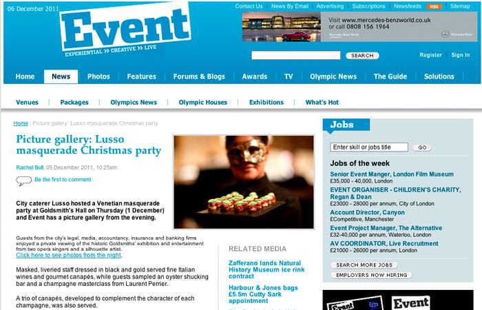 Event Magazine Photograph of Christmas Party in London