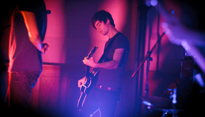 Musician photographed at Comapny Christmas party in London