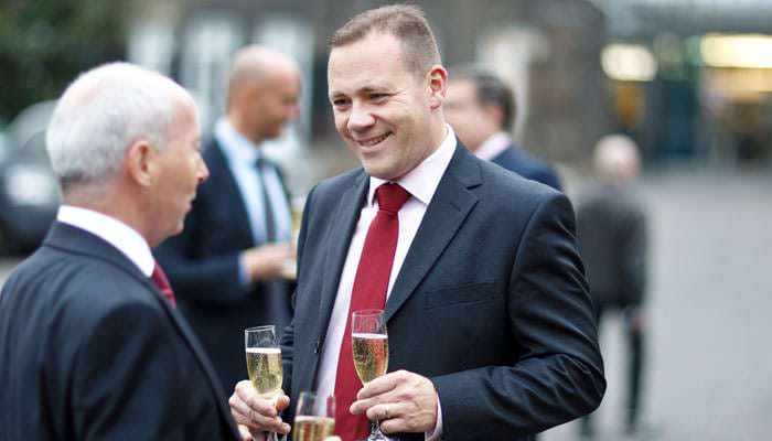Drinks reception photograph at HAC Company Party