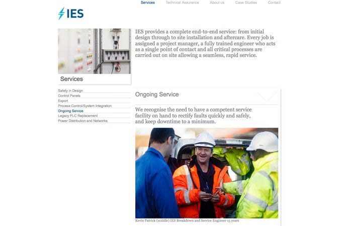 website-ies2 New Website Photography by Piranha