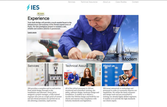 New Home Page I.E.S. Website