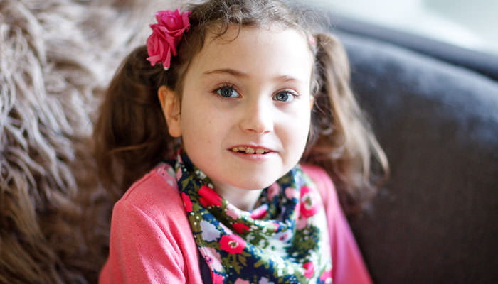 Photograph of child with Rett Syndrome