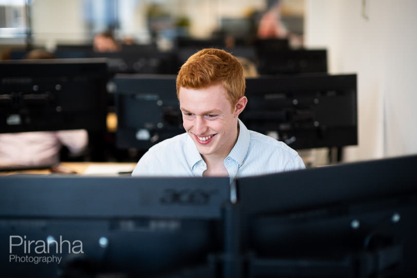 Staff at work in London offices photographed by Piranha Photography