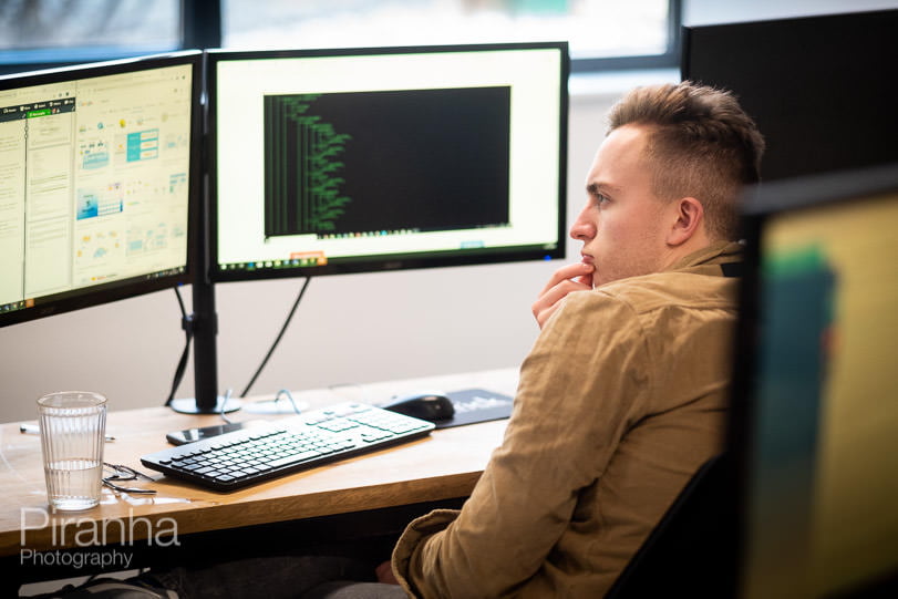 Staff at work in London offices photographed by Piranha Photography