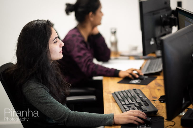 Staff at work in London offices photographed by Piranha Photography