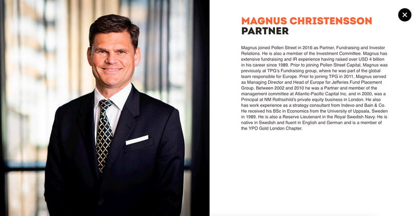 New website photograph taken for private equity company in use on their website.