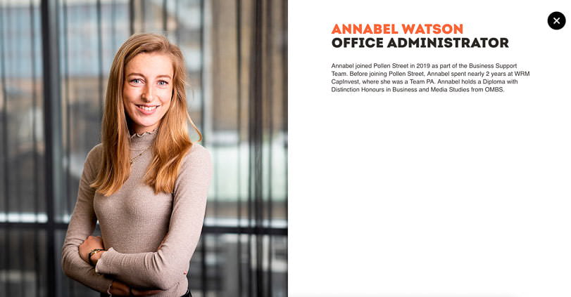 New website photograph taken for private equity company in use on their website.