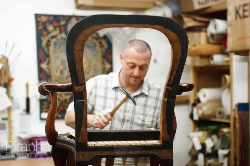 Photography at London antiques shop in Mayfair