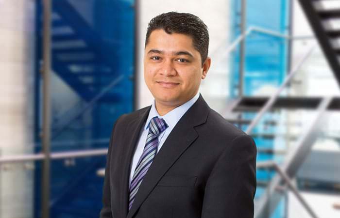 Portrait of construction company employee for use on the company's intranet