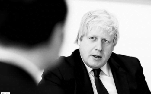 Boris Johnson photographed during Geely talks in London