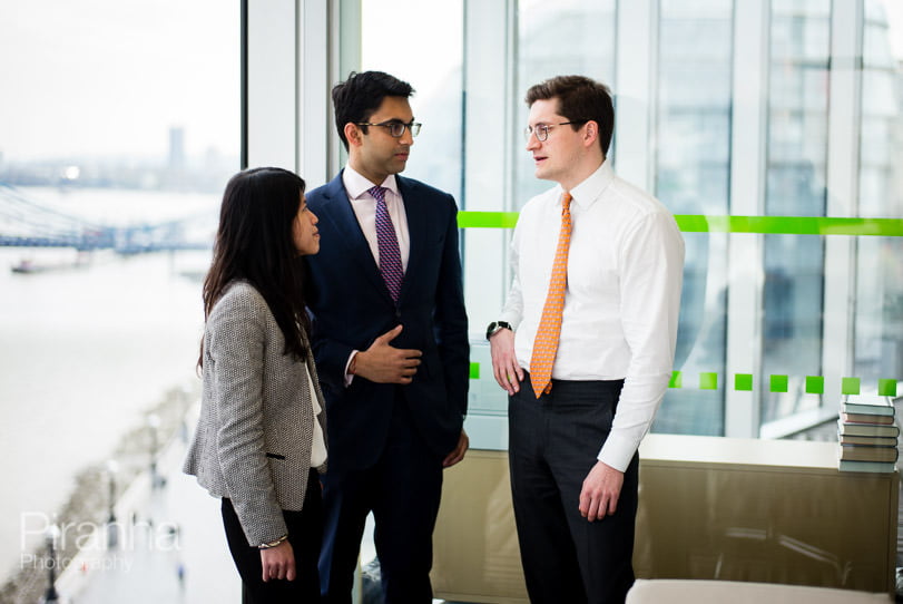 Team and Office Photography for Leading Private Equity Company 5 Team photographed together in London offices