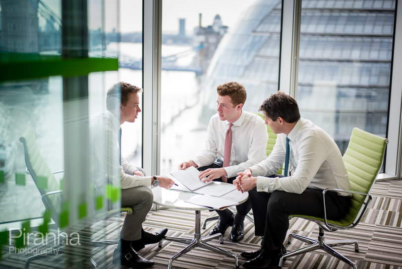 Meeting photography in modern London office