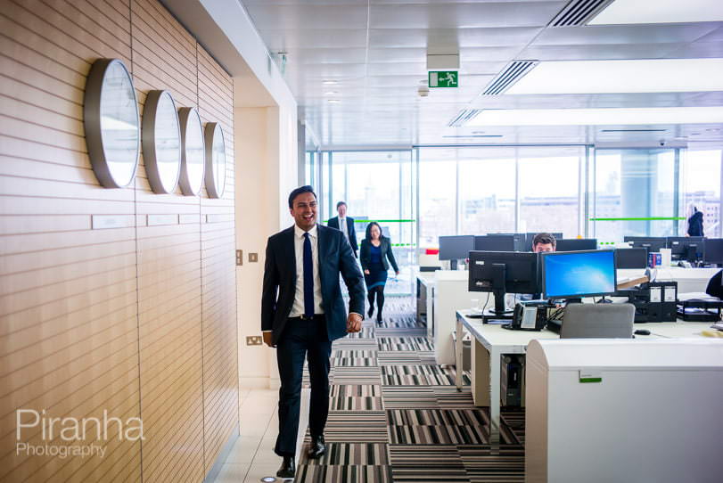 Employees photographed in London offices
