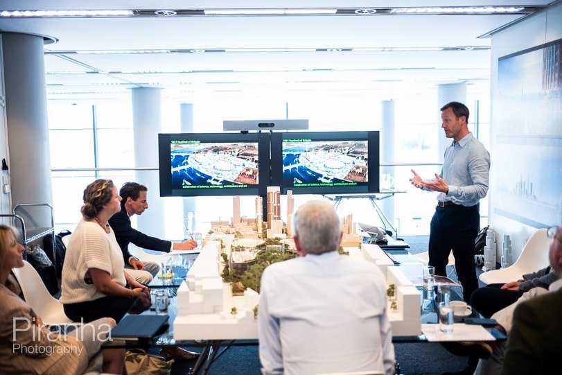 Photography of meeting in architects offices in London