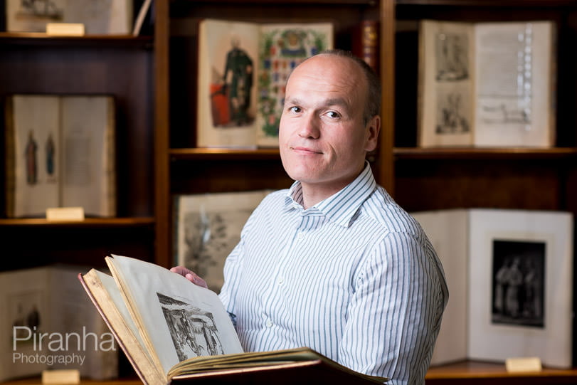 London Portrait Photograph in book shop on Fulham Road