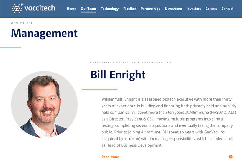 ceo profile vaccitech