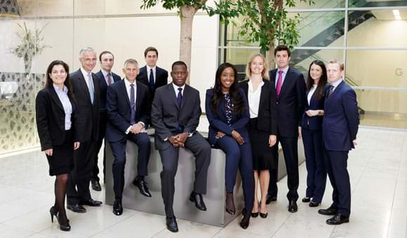 Team photograph taken at London offices by corporate photographer