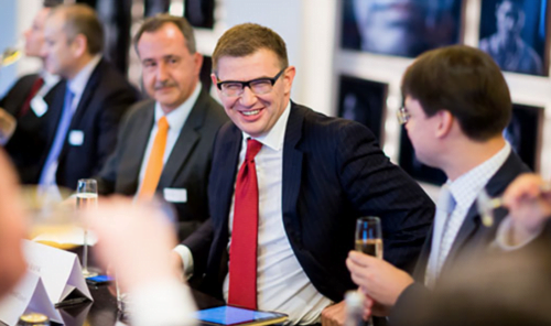 Signing contract in London